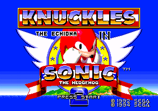 Sonic & Knuckles + Sonic The Hedgehog 2 — Title screen