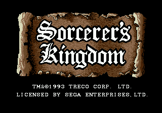 Sorcerer's Kingdom — Title screen
