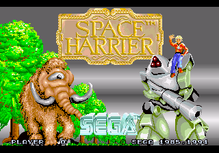 Space Harrier — Title screen