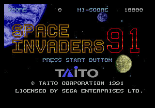 Space Invaders '91 — Title screen