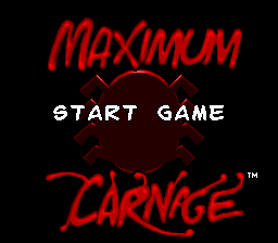 Spider-Man & Venom : Maximum Carnage — Title screen