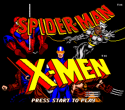 Spider-Man & X-Men : Arcade's Revenge — Title screen
