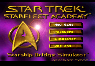 Star Trek, Starfleet Academy : Starship Bridge Simulator — Title screen