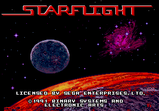 Starflight — Title screen