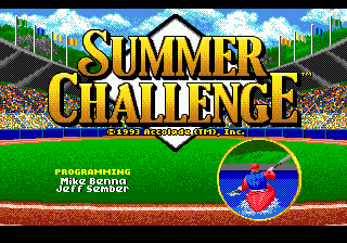 Summer Challenge (Homebrew) — Title screen