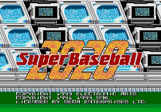 Super Baseball 2020 — Title screen