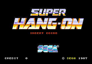 Super Hang On — Title screen