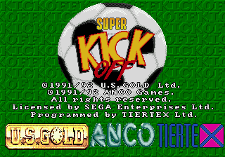 Super Kick Off — Title screen