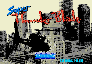Super Thunder Blade — Title screen