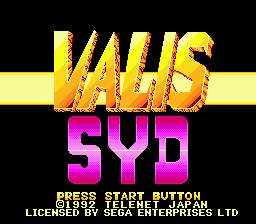 Syd of Valis — Title screen