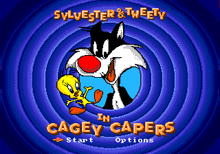 Sylvester & Tweety in Cagey Capers — Title screen
