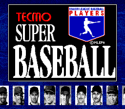 Tecmo Super Baseball — Title screen
