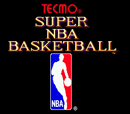 Tecmo Super NBA Basketball — Title screen