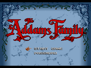 The Addams Family — Title screen