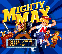 The Adventures of Mighty Max — Title screen