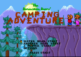 The Berenstain Bears' Camping Adventure — Title screen