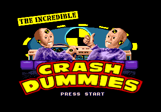 The Incredible Crash Dummies — Title screen