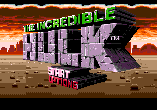 The Incredible Hulk — Title screen