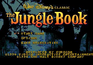 The Jungle Book — Title screen