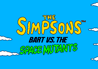 The Simpsons : Bart vs. the Space Mutants — Title screen
