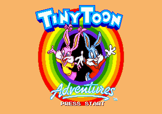 Tiny Toon Adventures : Buster's Hidden Treasure — Title screen