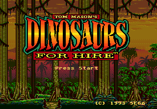 Tom Mason's Dinosaurs for Hire — Title screen