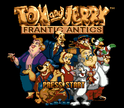 Tom and Jerry : Frantic Antics — Title screen