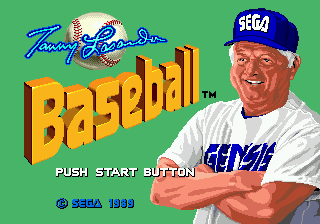 Tommy Lasorda Baseball — Title screen