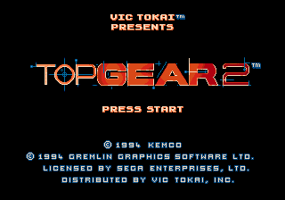 Top Gear 2 — Title screen