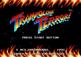 Trampoline Terror! — Title screen