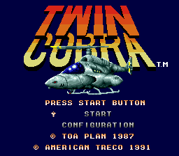 Twin Cobra : Desert Attack Helicopter — Title screen