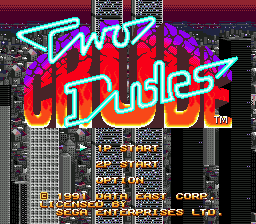 Two Crude Dudes — Title screen