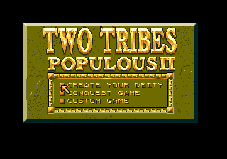 Two Tribes : Populous II — Title screen