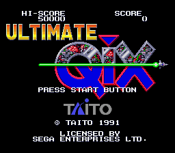 Ultimate QIX — Title screen