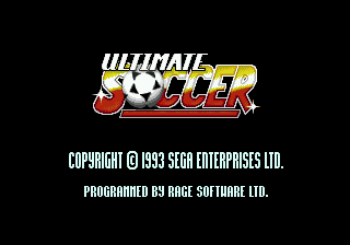 Ultimate Soccer — Title screen