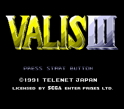 Valis III — Title screen