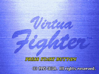 Virtua Fighter — Title screen