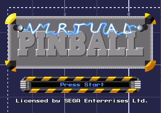 Virtual Pinball — Title screen