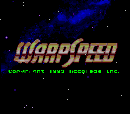 WarpSpeed — Title screen