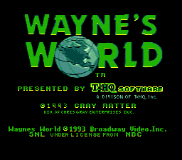 Wayne's World — Title screen