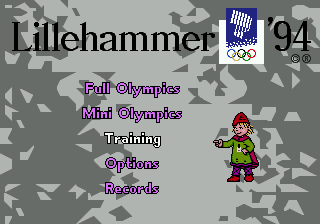 Winter Olympic Games : Lillehammer '94 — Title screen