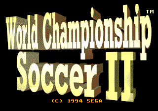 World Championship Soccer II — Title screen
