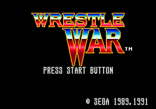 Wrestle War — Title screen