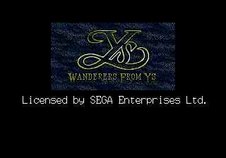 Ys III — Title screen