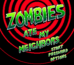 Zombies Ate My Neighbors — Title screen
