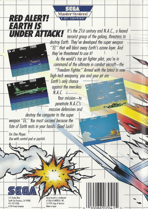 Aerial Assault — Box back