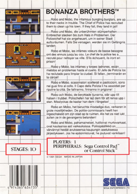 Bonanza Bros. — Box back