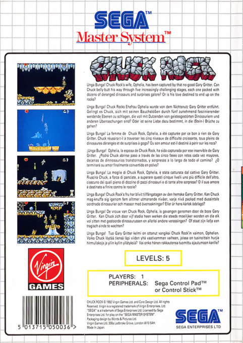 Chuck Rock — Box back
