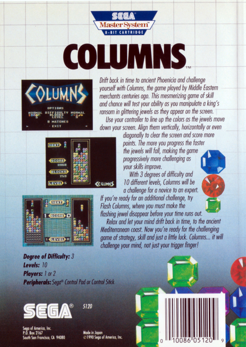 Columns — Box back