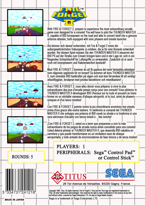 Fire & Forget II — Box back